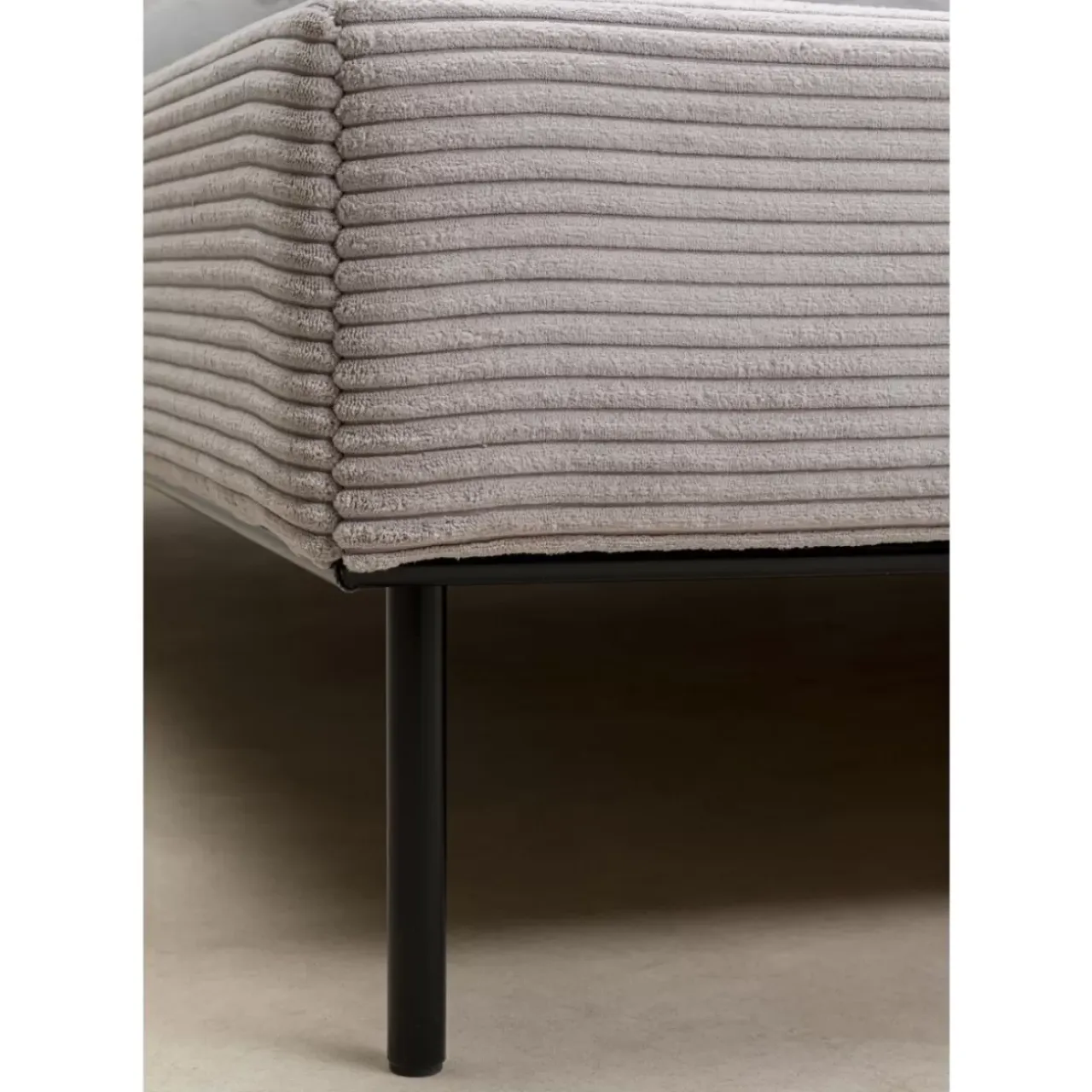 Betten-KARE Design Bett East Side Cord Grau 180X200Cm