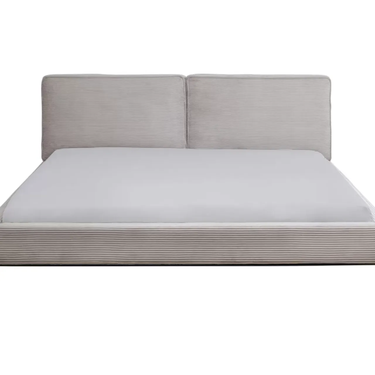 Betten-KARE Design Bett East Side Cord Grau 160X200Cm