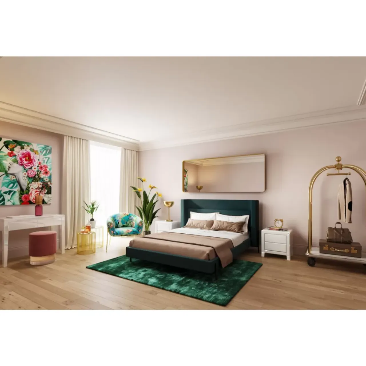 Betten-KARE Design Bett Tivoli Grun 180X200