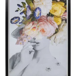 Bilder-KARE Design Bild Frame Flower Lady Pastell 152X117