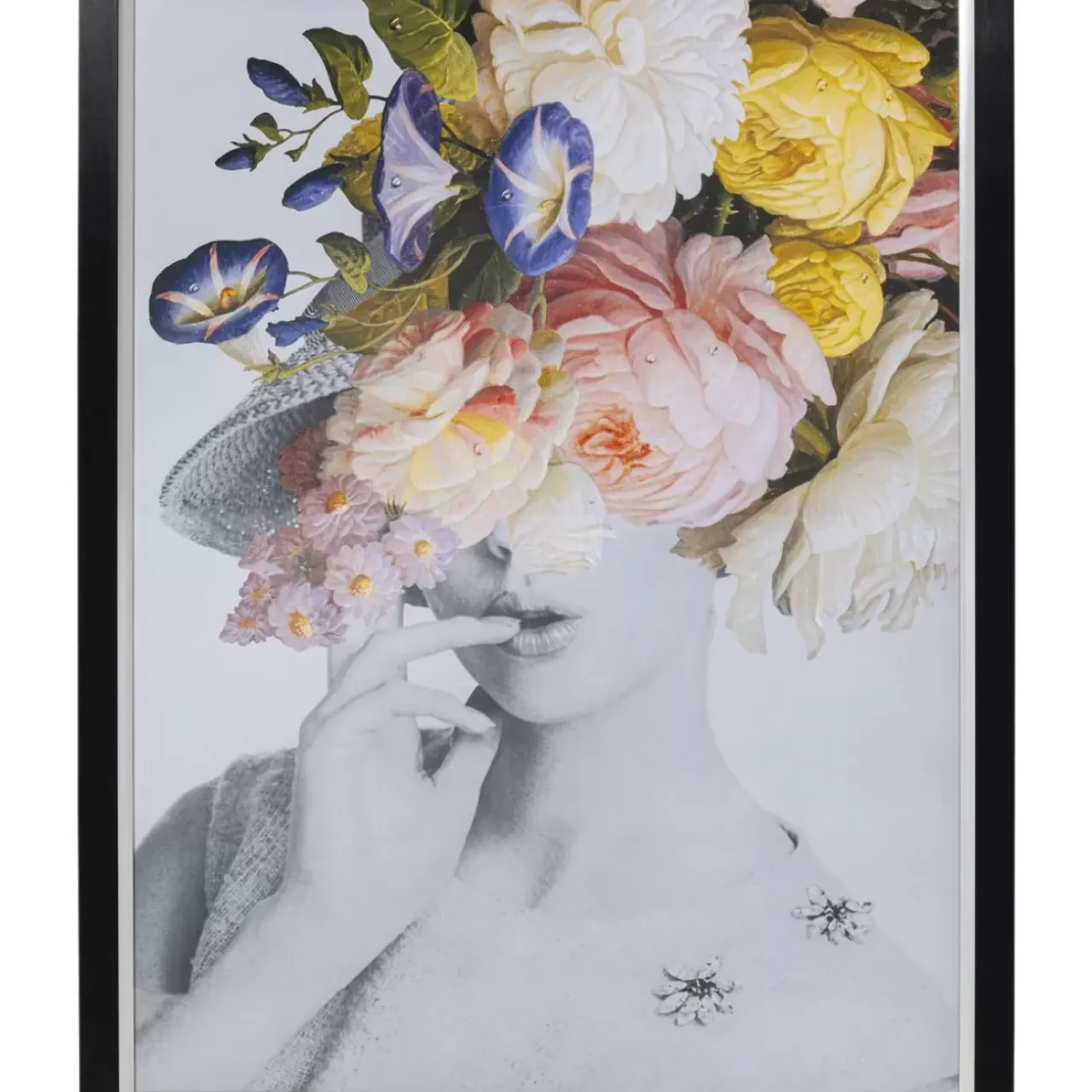 Bilder-KARE Design Bild Frame Flower Lady Pastell 152X117
