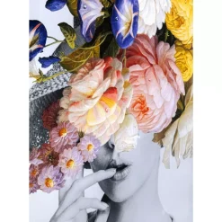 Bilder-KARE Design Bild Frame Flower Lady Pastell 152X117