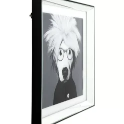 Bilder-KARE Design Bild Frame Mirror Artist Dog 60X60