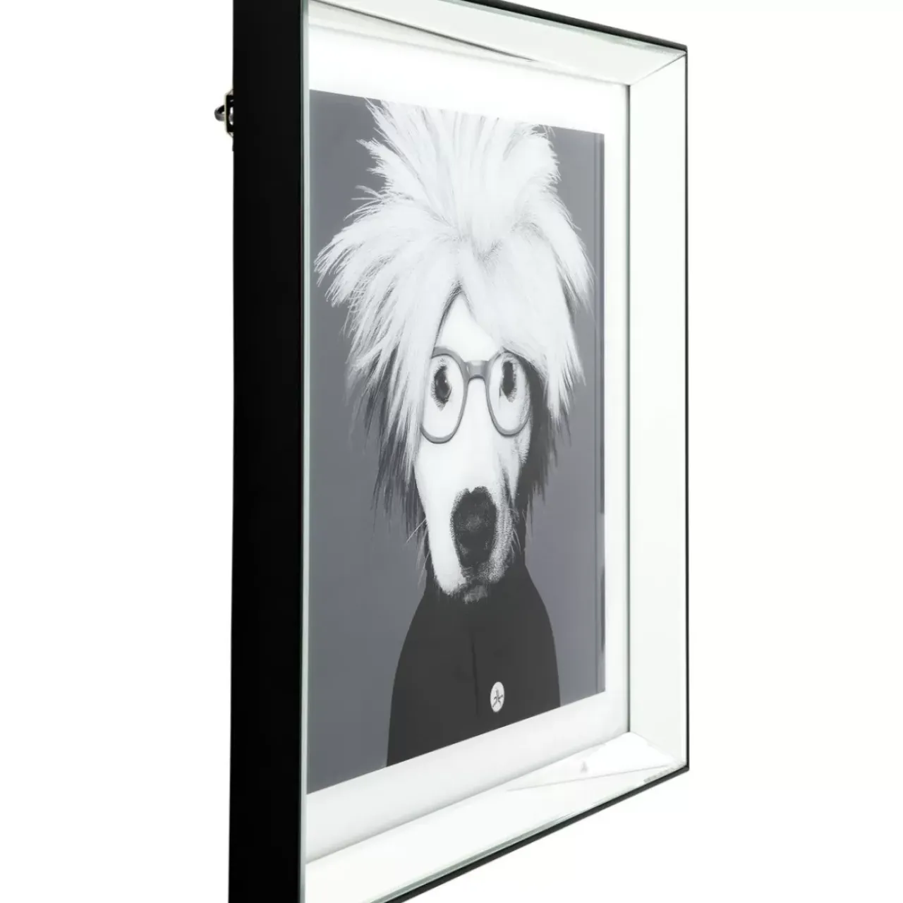 Bilder-KARE Design Bild Frame Mirror Artist Dog 60X60