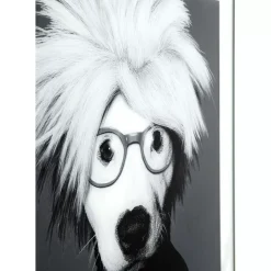 Bilder-KARE Design Bild Frame Mirror Artist Dog 60X60