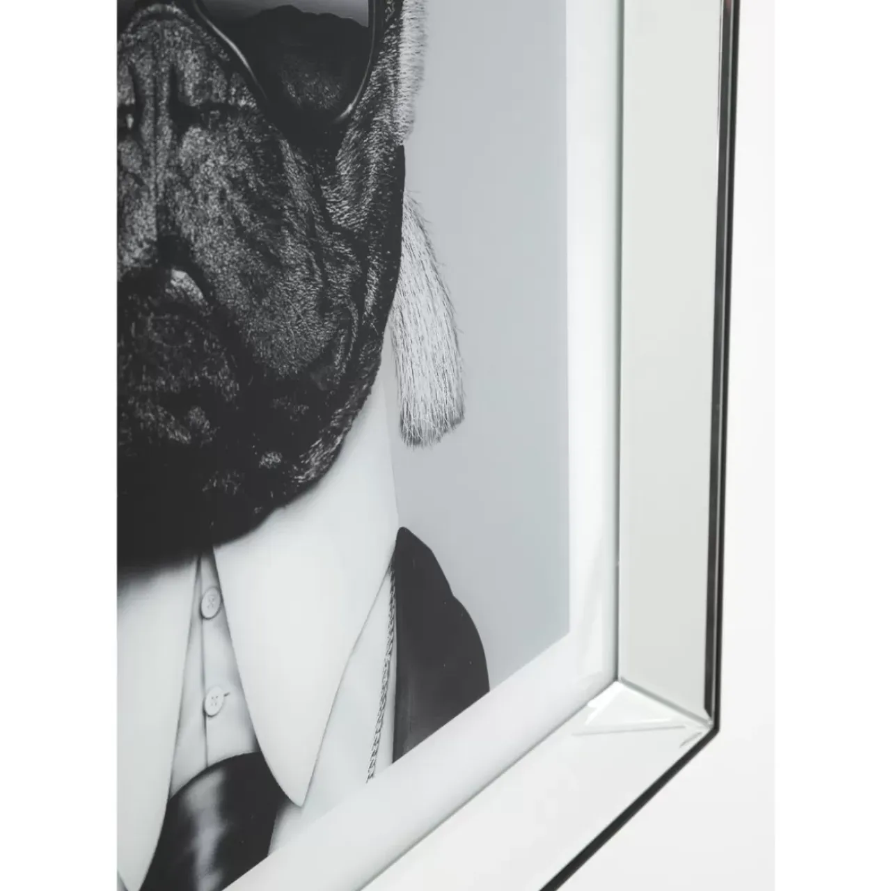 Bilder-KARE Design Bild Frame Mirror Designer Dog 60X60