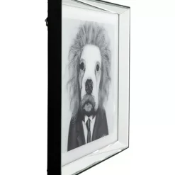 Bilder-KARE Design Bild Frame Mirror Smart Dog 60X60
