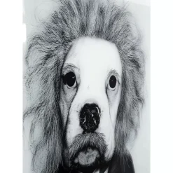 Bilder-KARE Design Bild Frame Mirror Smart Dog 60X60