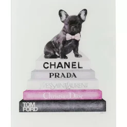 Bilder-KARE Design Bild Glas Fashion Dog 60X80Cm