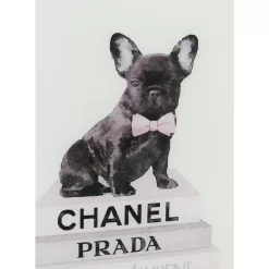 Bilder-KARE Design Bild Glas Fashion Dog 60X80Cm