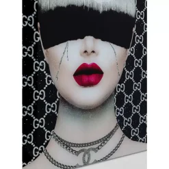 Bilder-KARE Design Bild Glas Fashion Haircut 80X80