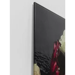 Bilder-KARE Design Bild Glas Flower Art Lady 80X80Cm