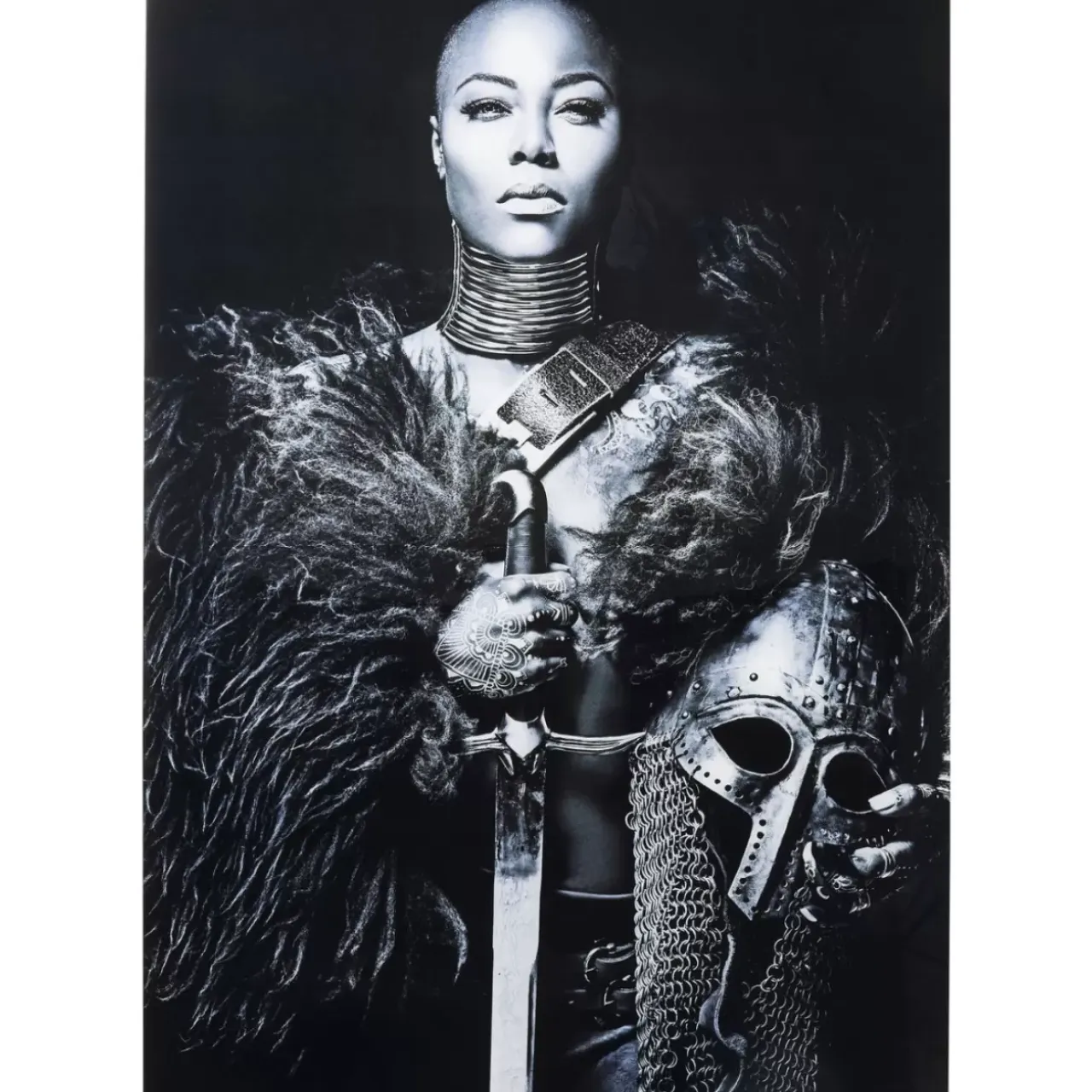 Bilder-KARE Design Bild Glas Lady Knight 100X150Cm