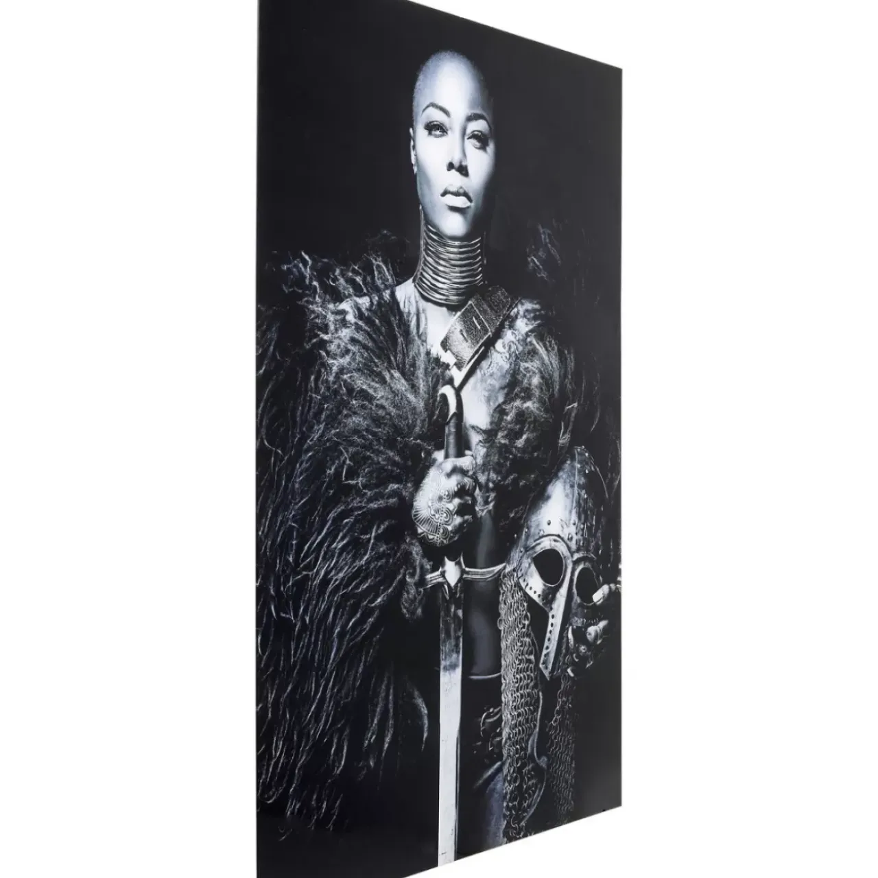 Bilder-KARE Design Bild Glas Lady Knight 100X150Cm