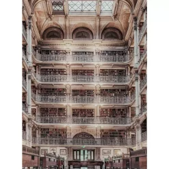 Bilder-KARE Design Bild Glas Library 150X100Cm