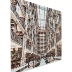 Bilder-KARE Design Bild Glas Library 150X100Cm