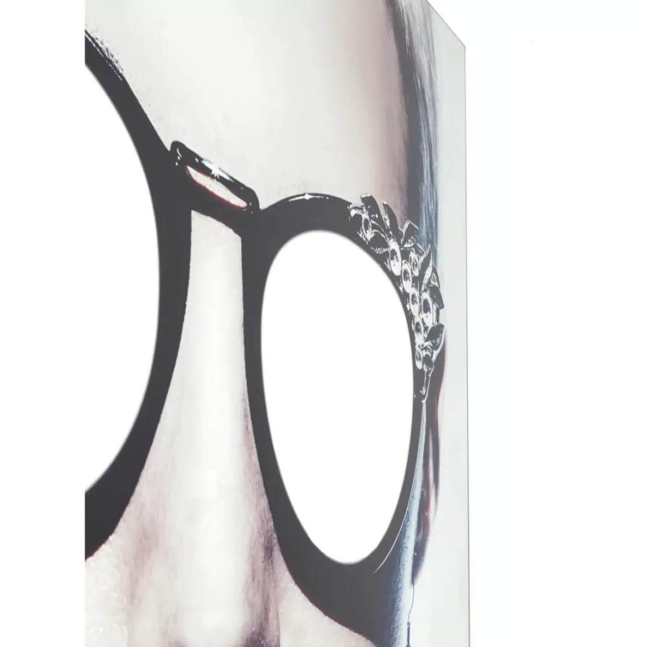 Bilder-KARE Design Bild Glas Metallic Girlie 120X120Cm