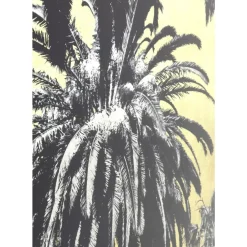 Bilder-KARE Design Bild Glas Metallic Palms 180X120Cm