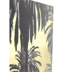 Bilder-KARE Design Bild Glas Metallic Palms 180X120Cm