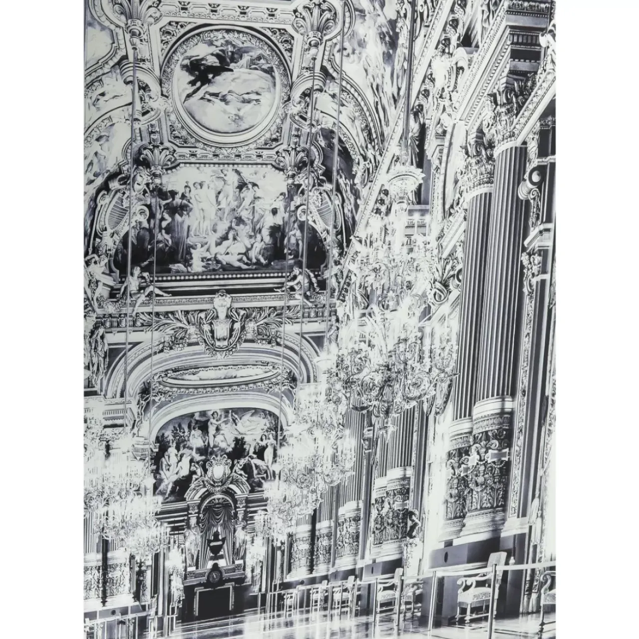 Bilder-KARE Design Bild Glas Metallic Versailles 180X120Cm