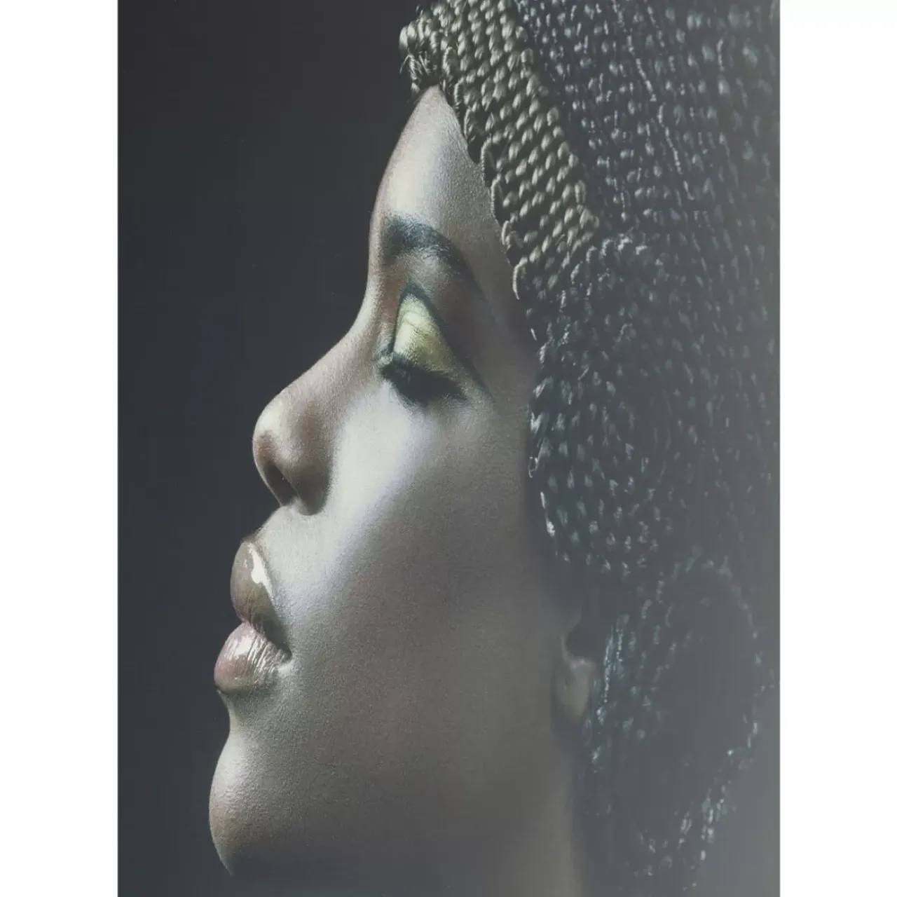 Bilder-KARE Design Bild Glas Royal Headdress Profile 100X150Cm