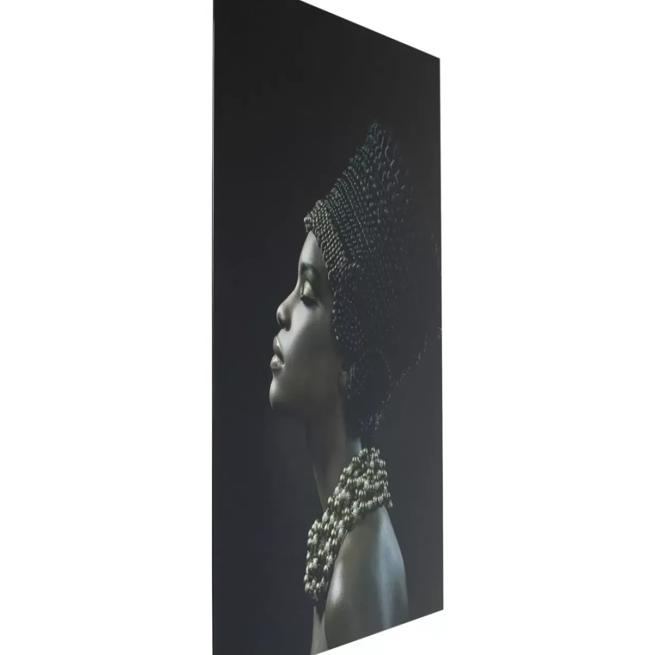 Bilder-KARE Design Bild Glas Royal Headdress Profile 100X150Cm