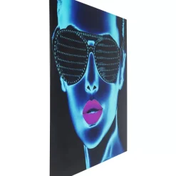 Bilder-KARE Design Bild Glas Tough Girl 120X120Cm