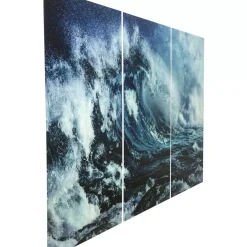 Bilder-KARE Design Bild Glas Triptychon Wave 240X160Cm (3/Set)