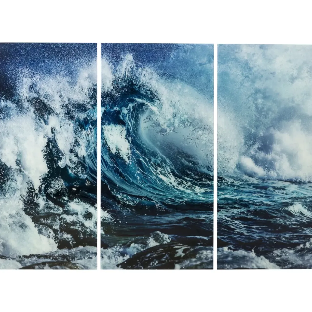Bilder-KARE Design Bild Glas Triptychon Wave 240X160Cm (3/Set)
