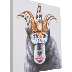 Bilder-KARE Design Bild Touched Carnival Monkey 70X70Cm