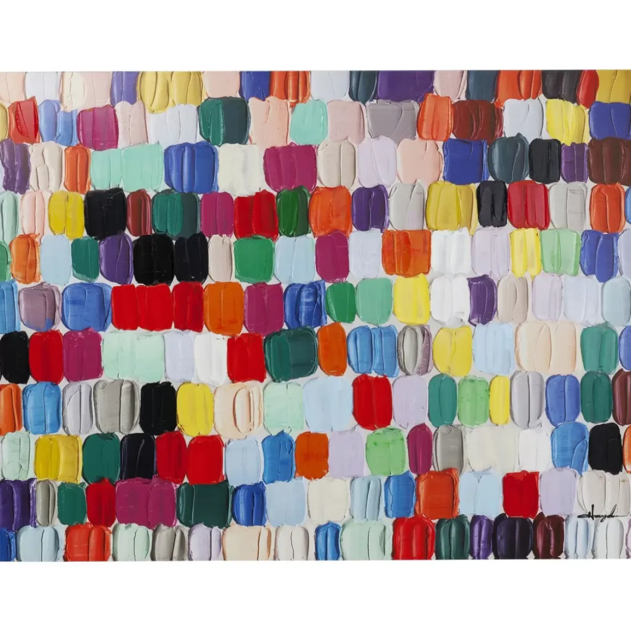 Bilder-KARE Design Bild Touched Colorful Dots 140X200Cm
