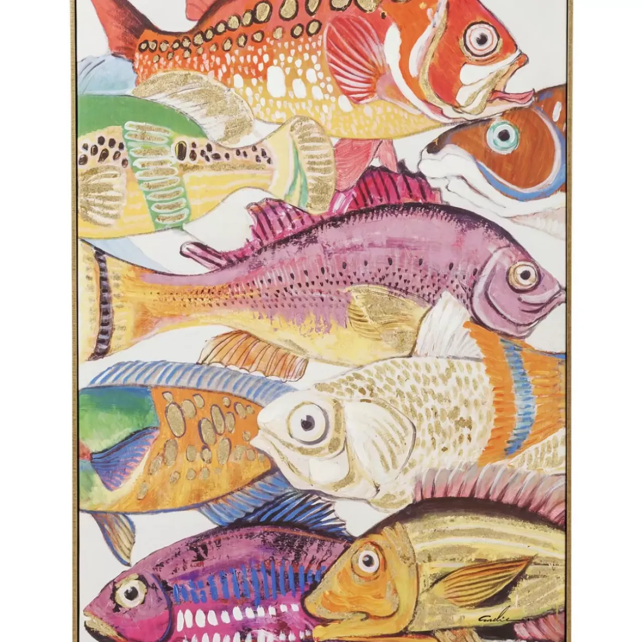 Bilder-KARE Design Bild Touched Fish Meeting One 100X75Cm