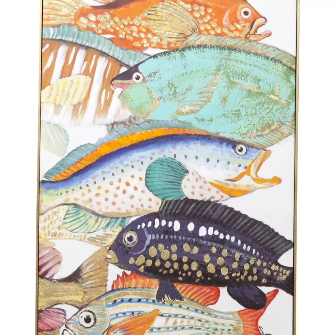 Bilder-KARE Design Bild Touched Fish Meeting Two 100X75Cm