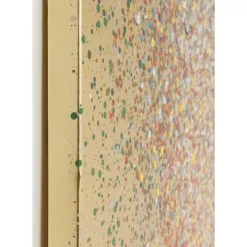 Bilder-KARE Design Bild Touched Flower Boat Gold Rot 80X100Cm