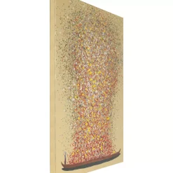 Bilder-KARE Design Bild Touched Flower Boat Gold Rot 120X160Cm