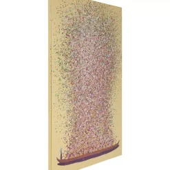 Bilder-KARE Design Bild Touched Flower Boat Gold Pink 100X80Cm