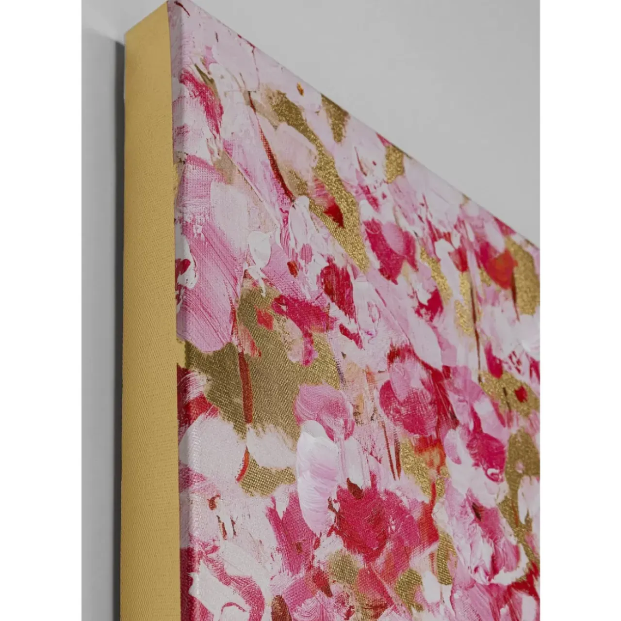 Bilder-KARE Design Bild Touched Flower Couple Gold Pink 160X120Cm