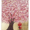 Bilder-KARE Design Bild Touched Flower Couple Gold Pink 100X80