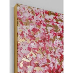 Bilder-KARE Design Bild Touched Flower Couple Gold Pink 100X80