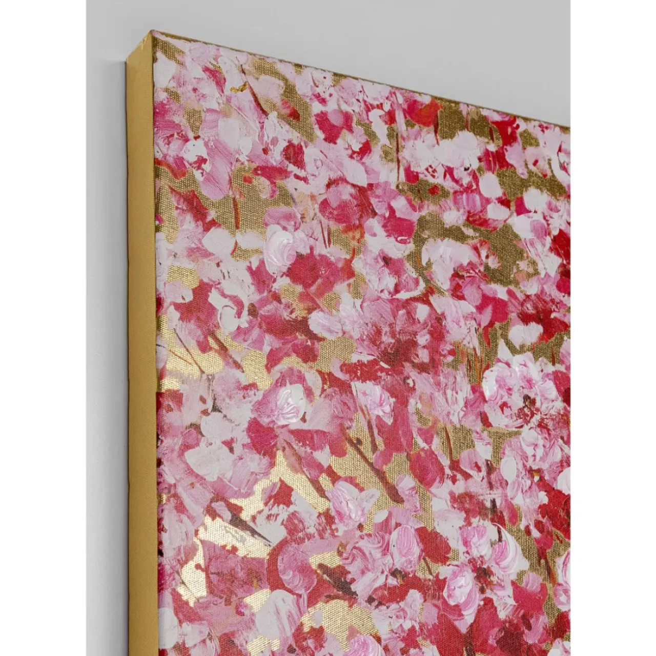 Bilder-KARE Design Bild Touched Flower Couple Gold Pink 100X80