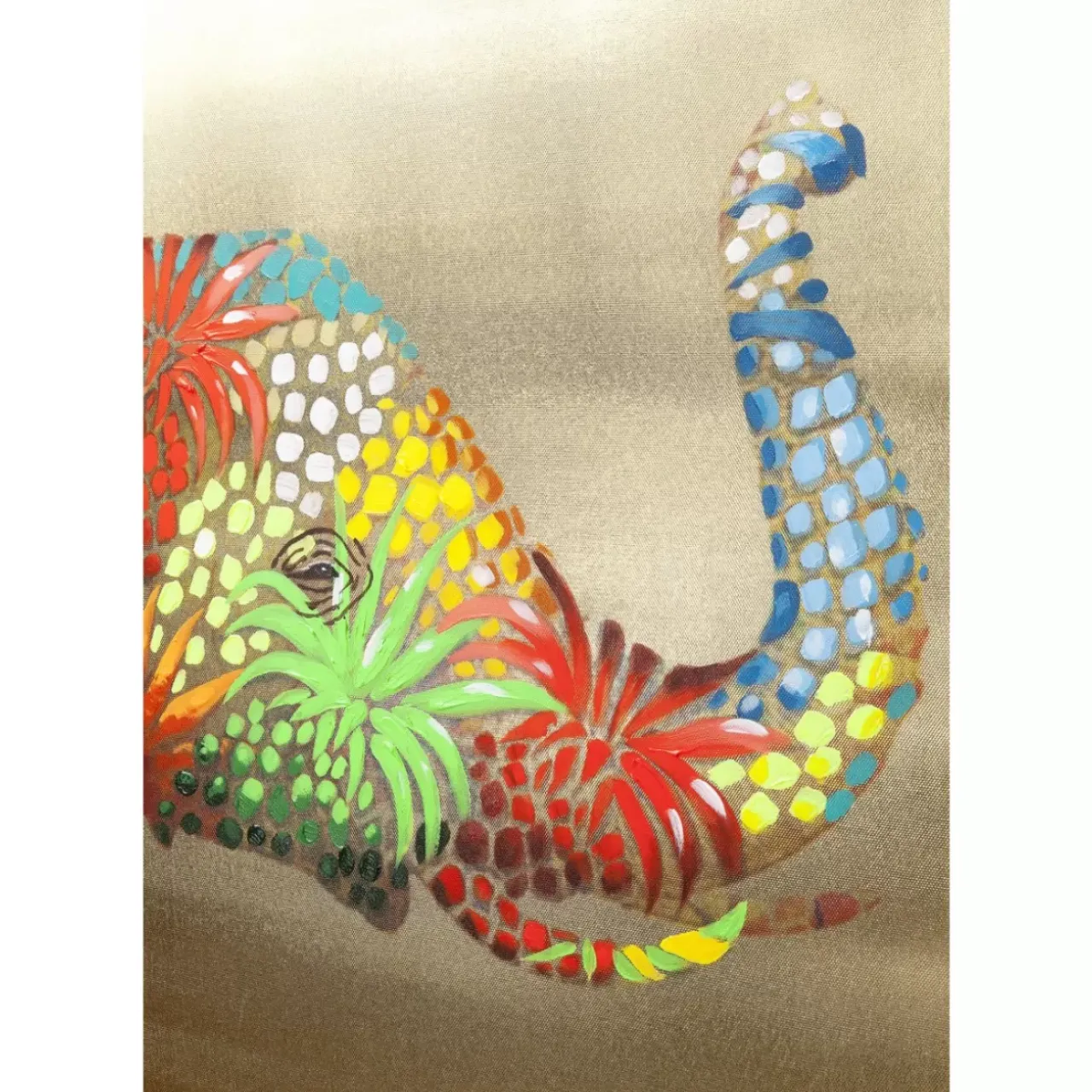 Bilder-KARE Design Bild Touched Flower Elefant 90X120Cm