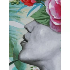 Bilder-KARE Design Bild Touched Flower Lady 120X90