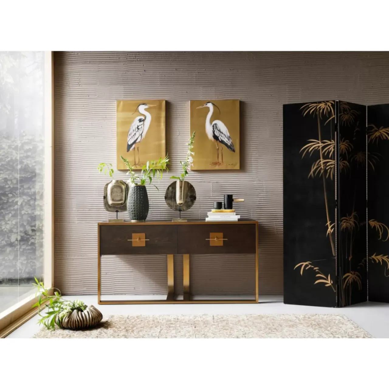 Bilder-KARE Design Bild Touched Heron Left 70X50Cm