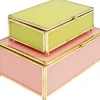 Aufbewahrung & Ordnung-KARE Design Box Neomi Grun Pink (2/Set)