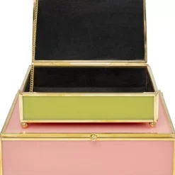 Aufbewahrung & Ordnung-KARE Design Box Neomi Grun Pink (2/Set)