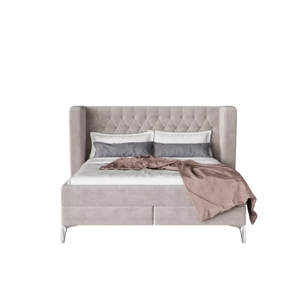 Betten-KARE Design Boxspringbett Benito Moon Creme 180X200Cm