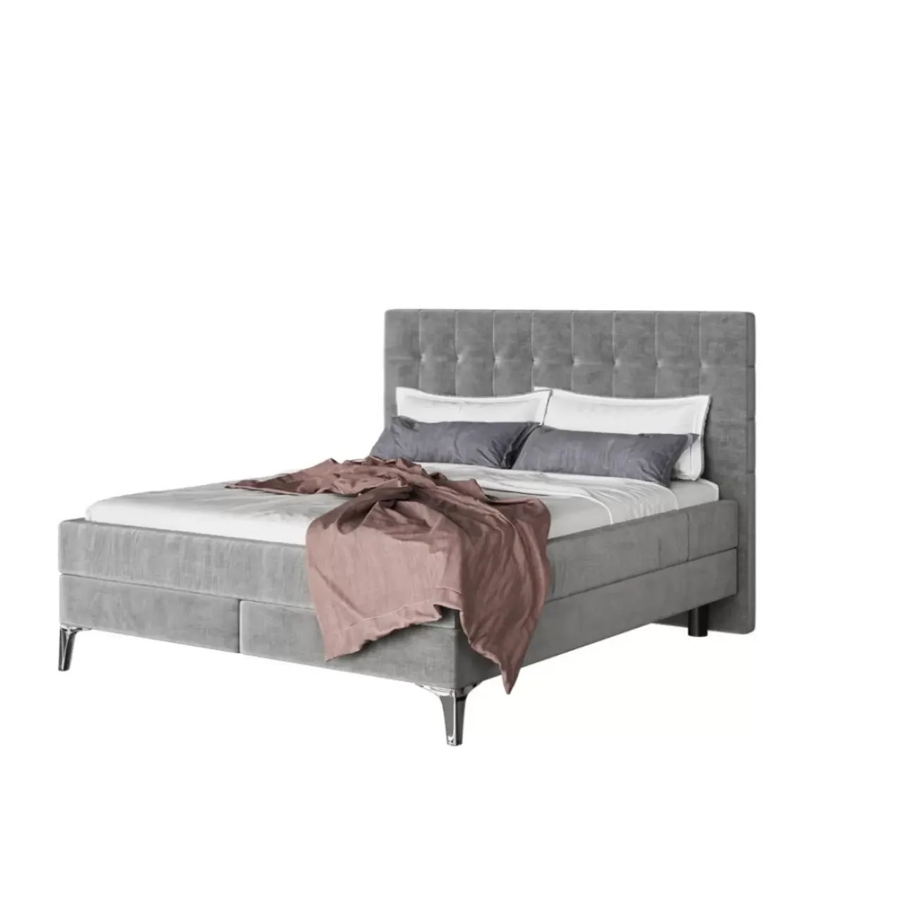 Betten-KARE Design Boxspringbett Benito Star Grau 180X200Cm