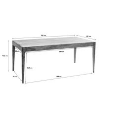 Tische-KARE Design Brooklyn Walnut Tisch 200X100Cm