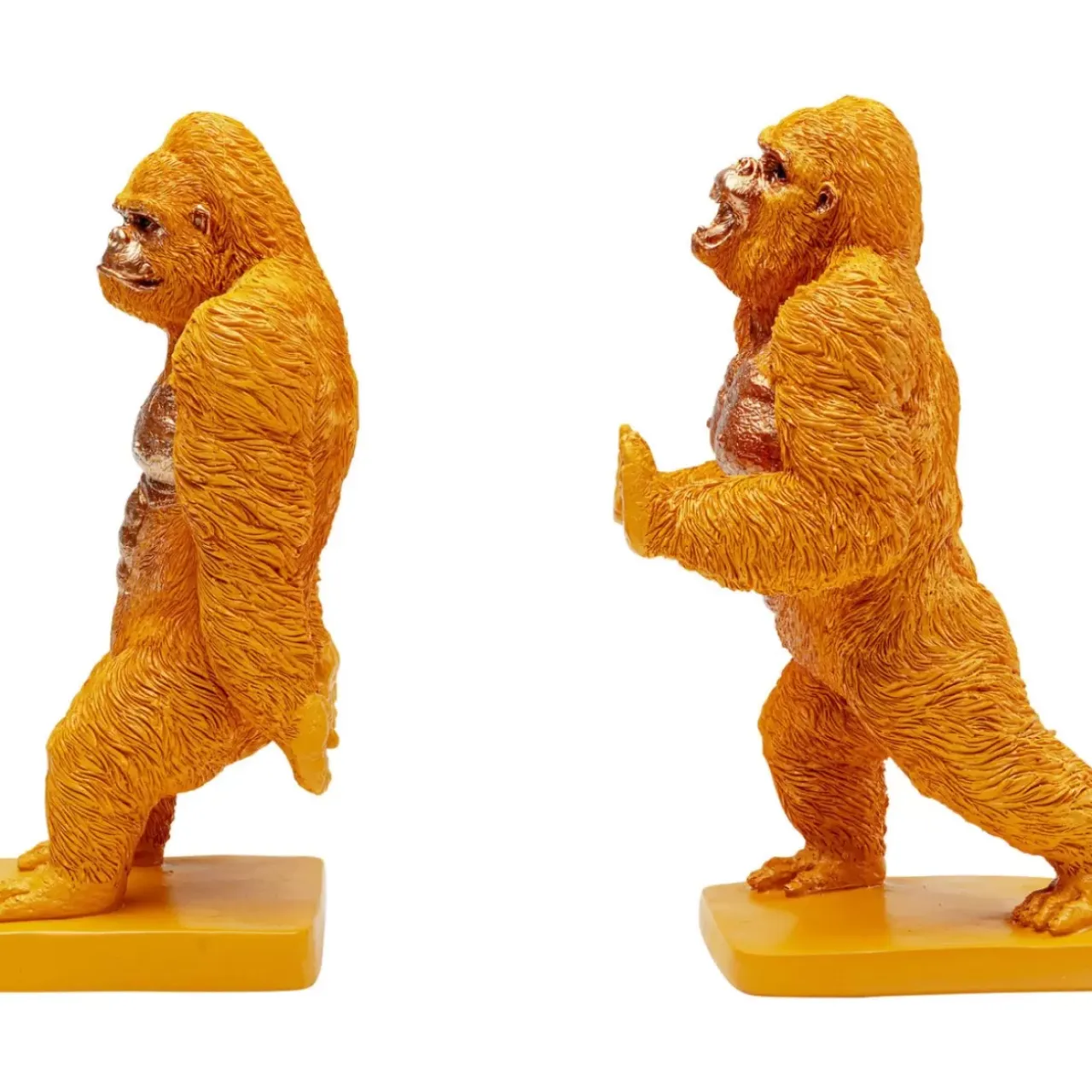 Deko & Geschenkartikel-KARE Design Buchstutze Gorilla Orange (2/Set)