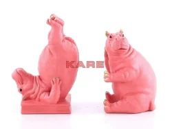Deko & Geschenkartikel-KARE Design Buchstutze Hippo Pink (2/Set)
